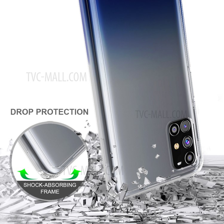 Anti-Scratch Ultra Slim Crystal Clear Acrylic + TPU Hybrid Case for Samsung Galaxy M31s - Transparent-4