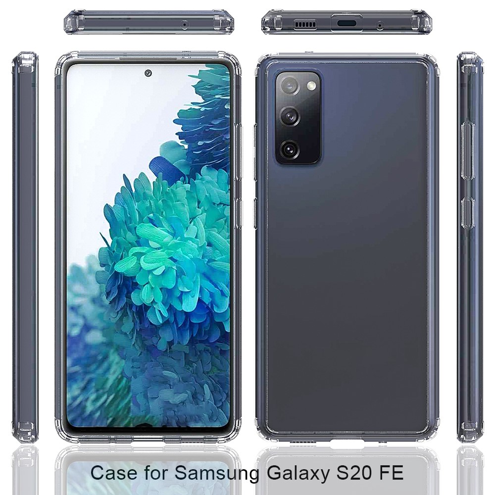Anti-Scratch Shock Absorption Crystal Clear Acrylic + TPU Hybrid Case for Samsung Galaxy S20 FE/S20 Fan Edition/S20 FE 5G/S20 Fan Edition 5G/S20 Lite - Transparent-2