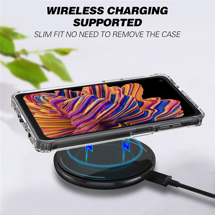 Anti-Scratch Hard Acrylic Back + Soft TPU Edge Crystal Clear Hybrid Case for Samsung Galaxy Xcover Pro - Transparent-3