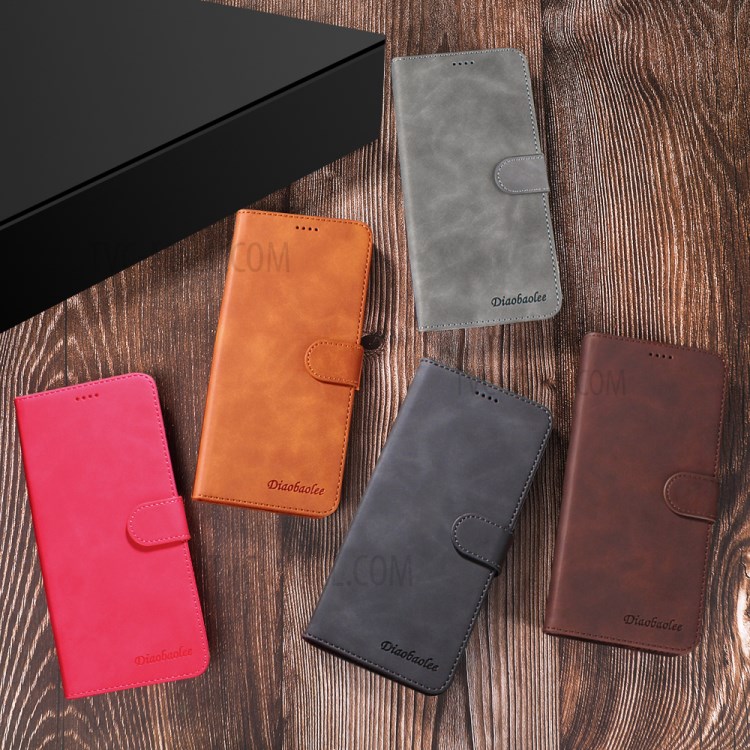 DIAOBAOLEE Stylish Folio Flip Leather Wallet Case for Samsung Galaxy S20 FE/S20 Fan Edition/S20 FE 5G/S20 Fan Edition 5G/S20 Lite - Brown-12