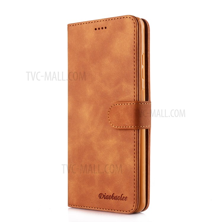 DIAOBAOLEE Stylish Folio Flip Leather Wallet Case for Samsung Galaxy S20 FE/S20 Fan Edition/S20 FE 5G/S20 Fan Edition 5G/S20 Lite - Brown-2