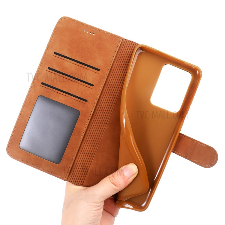 DIAOBAOLEE Stylish Folio Flip Leather Wallet Case for Samsung Galaxy S20 FE/S20 Fan Edition/S20 FE 5G/S20 Fan Edition 5G/S20 Lite - Brown-5