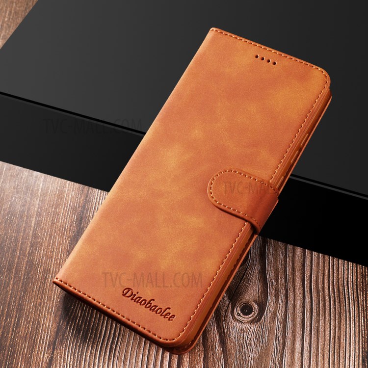 DIAOBAOLEE Stylish Folio Flip Leather Wallet Case for Samsung Galaxy S20 FE/S20 Fan Edition/S20 FE 5G/S20 Fan Edition 5G/S20 Lite - Brown-7