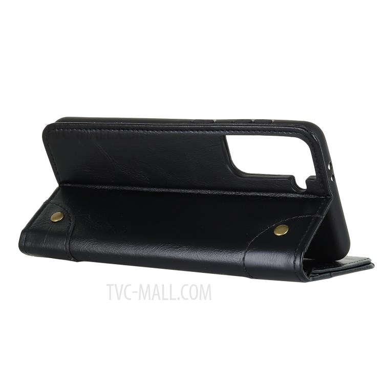 Auto-absorbierte Lederabdeckung Mit Standwallet Für Samsung Galaxy S30 + - Schwarz-6