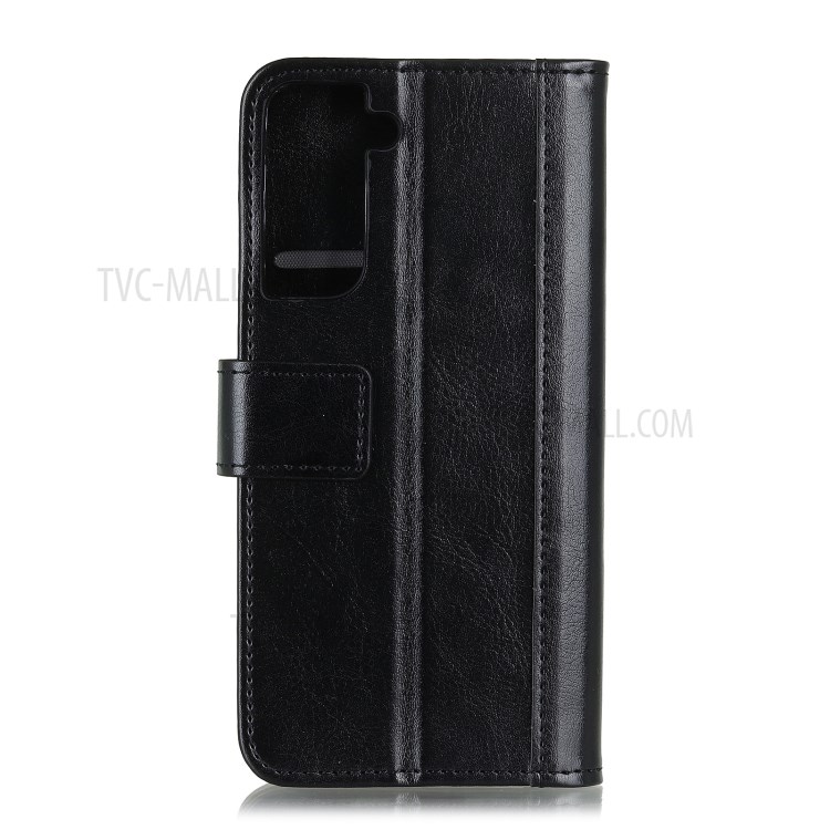 Rivet Design Crazy Horse Protective Leather Shell for Samsung Galaxy S21+ - Black-3