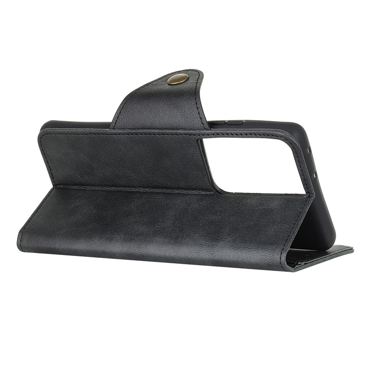 Wallet Stand PU Leather Phone Cover for Samsung Galaxy S30 Ultra - Black-12
