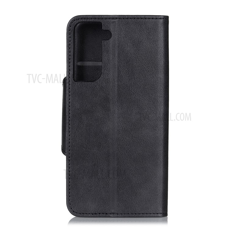 Magnetic Clasp Leather Folio Flip Cover with Wallet Stand for Samsung Galaxy S30 Plus - Black-11