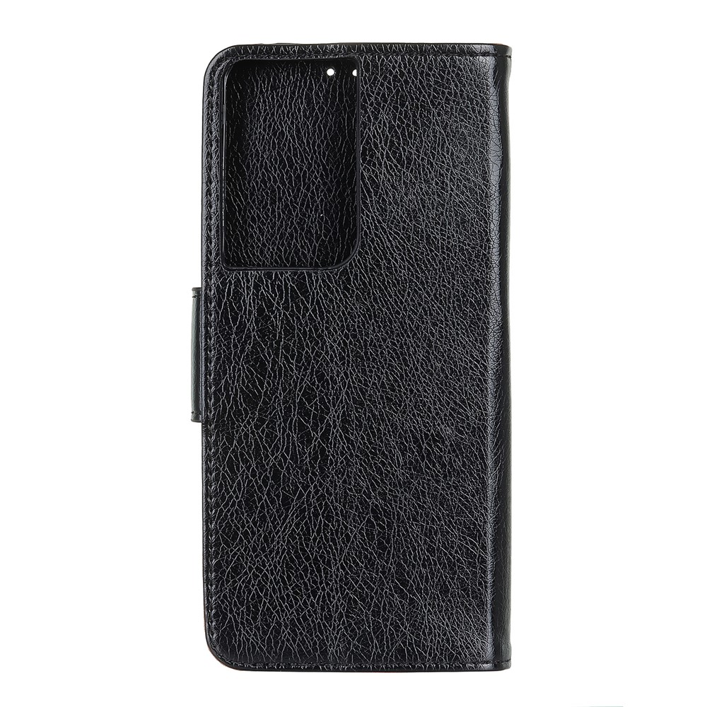 Magnetic Nappa Texture Split Leather Folio Flip Phone Cover for Samsung Galaxy S30 Ultra - Black-10
