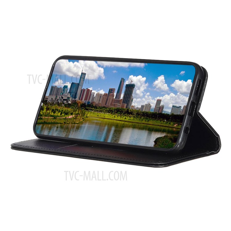 Auto-absorbed Litchi Texture Split Leather Wallet Phone Stand Case for Samsung Galaxy S30 Ultra - Black-6