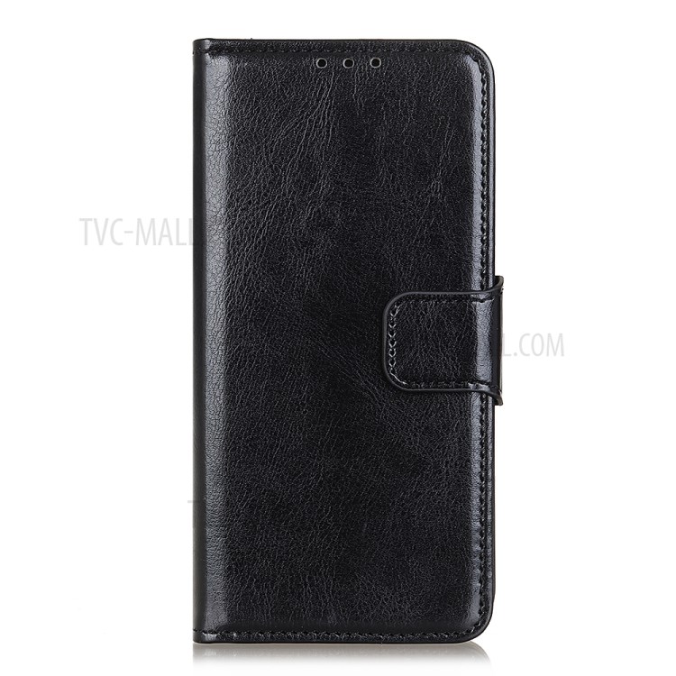 Crazy Horse Skin Leather Flip Case with Wallet and Stand for Samsung Galaxy S30 Ultra - Black-2