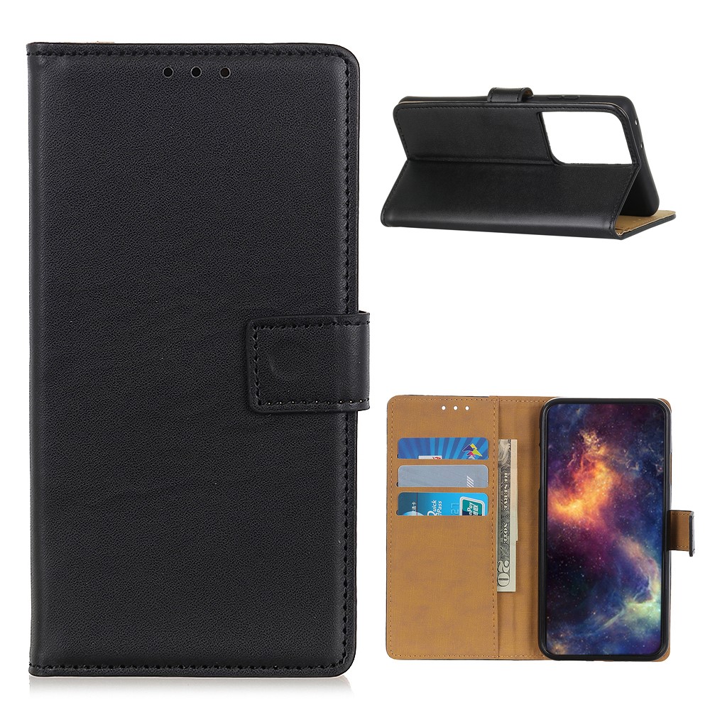 Magnetic Flip Cover Wallet Stand Leather Case for Samsung Galaxy S30 Ultra - Black-1