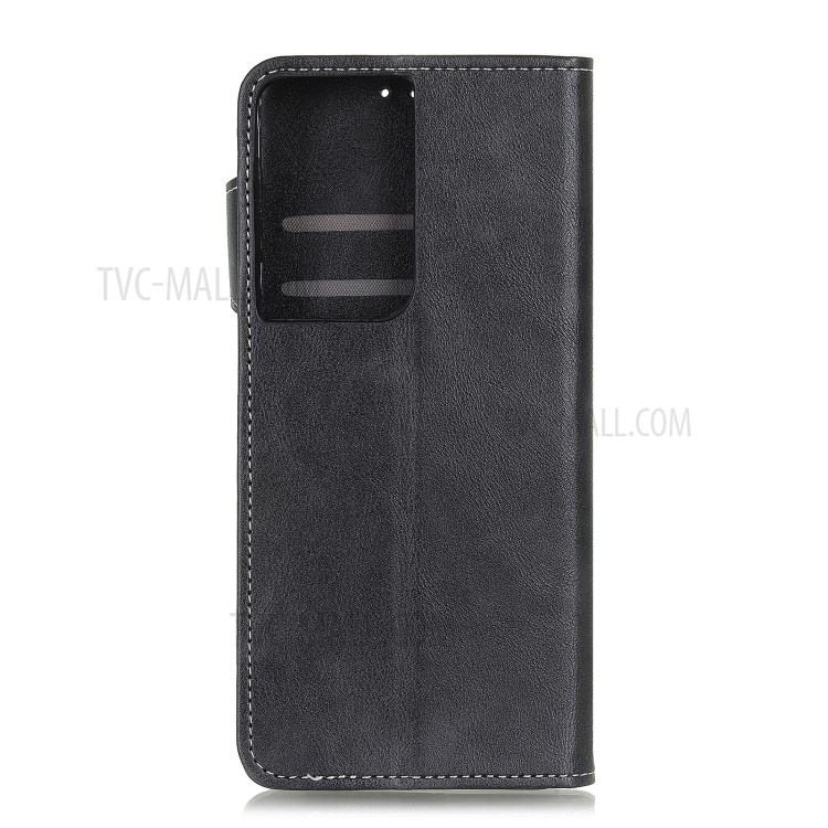 S Shape Textured Leather Protective Cover with Stand Wallet for Samsung Galaxy S30 Ultra - Black-2