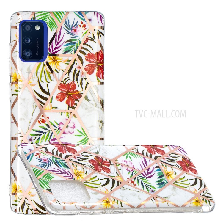 Splicing Electroplating IMD TPU Shell for Samsung Galaxy A41 (Global Version) Case - Style A-1