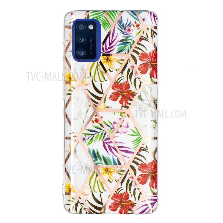 Splicing Electroplating IMD TPU Shell for Samsung Galaxy A41 (Global Version) Case - Style A-2