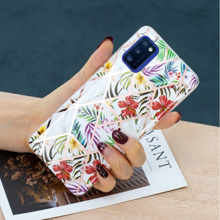 Splicing Electroplating IMD TPU Shell for Samsung Galaxy A41 (Global Version) Case - Style A-4