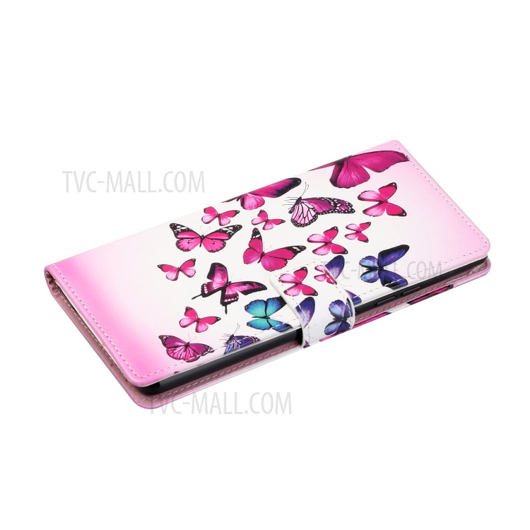 For Samsung Galaxy A42 5G Pattern Printing Wallet Stand Leather Phone Case - Colorful Butterfly-2