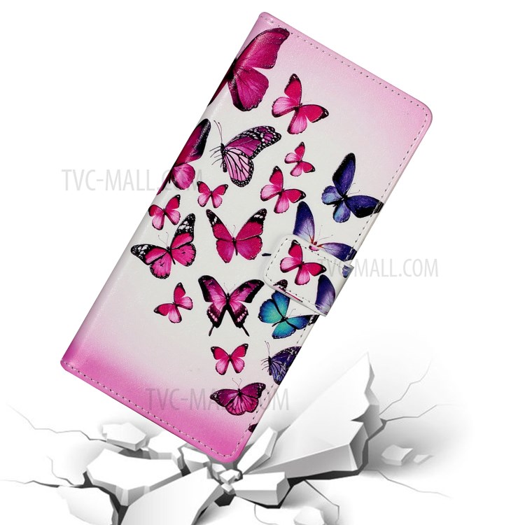 For Samsung Galaxy A42 5G Pattern Printing Wallet Stand Leather Phone Case - Colorful Butterfly-5