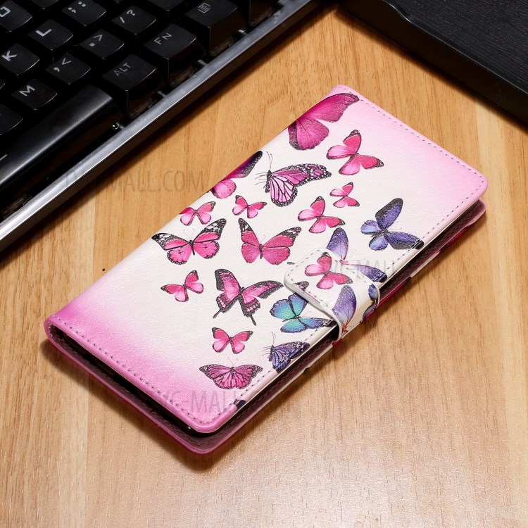 For Samsung Galaxy A42 5G Pattern Printing Wallet Stand Leather Phone Case - Colorful Butterfly-7