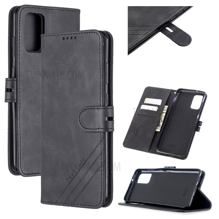 Classic Wallet Leather Stand Phone Protective Cover for Samsung Galaxy S20 FE/S20 Fan Edition/S20 FE 5G/S20 Fan Edition 5G - Black-1