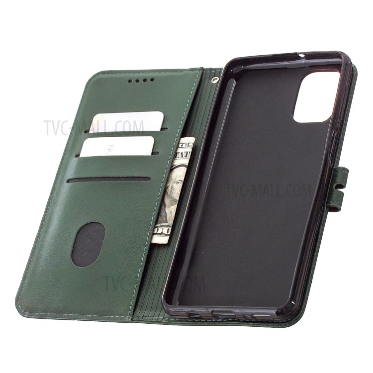 Classic Wallet Leather Stand Phone Protective Cover for Samsung Galaxy M31s - Green-7