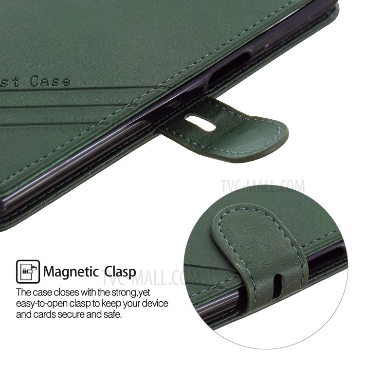 Classic Wallet Leather Stand Phone Protective Cover for Samsung Galaxy M31s - Green-8