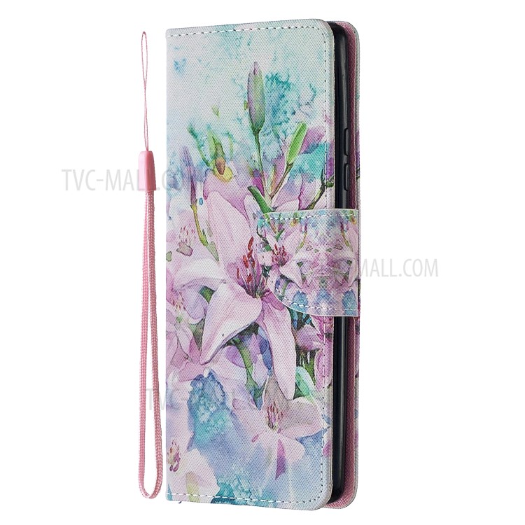 Pattern Printing PU Leather Phone Stand Cover for Samsung Galaxy A71 5G SM-A716 - Beautiful Flower-2