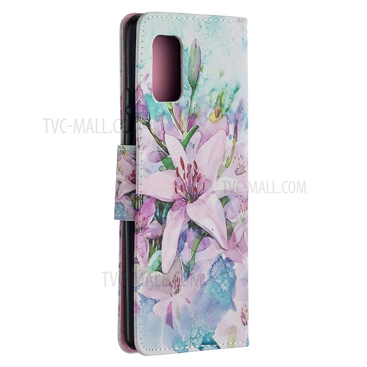 Pattern Printing PU Leather Phone Stand Cover for Samsung Galaxy A71 5G SM-A716 - Beautiful Flower-3