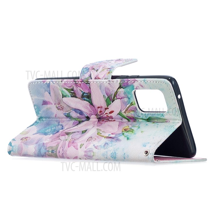 Pattern Printing PU Leather Phone Stand Cover for Samsung Galaxy A71 5G SM-A716 - Beautiful Flower-4