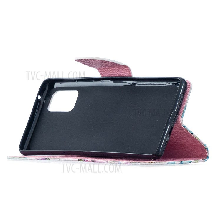 Pattern Printing PU Leather Phone Stand Cover for Samsung Galaxy A71 5G SM-A716 - Beautiful Flower-5