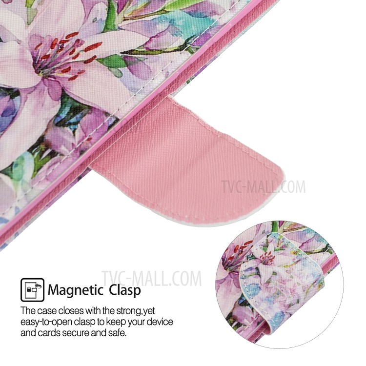 Pattern Printing PU Leather Phone Stand Cover for Samsung Galaxy A71 5G SM-A716 - Beautiful Flower-8