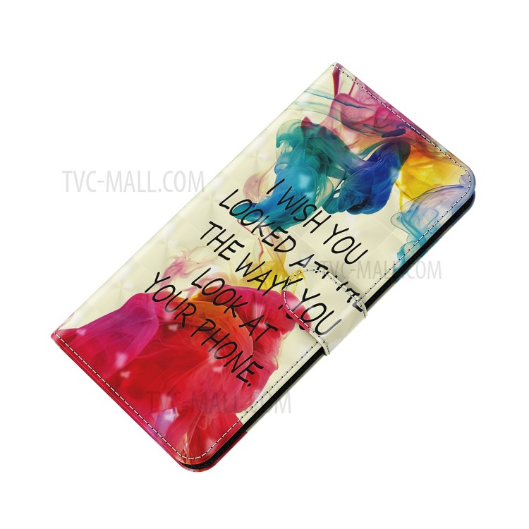 Pattern Printing Light Spot Decor for Samsung Galaxy F41 Leather Shell with Lanyard - Sentence-10