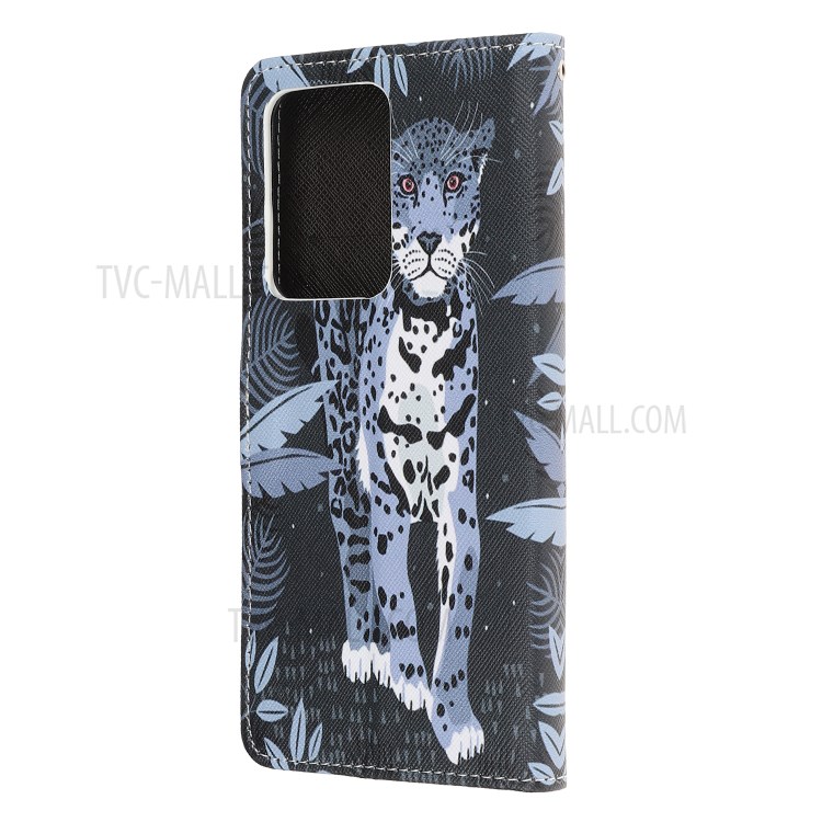 New Arrival Cross Texture Pattern Printing Phone Cover Shell for Samsung Galaxy S30 Ultra/S21 Ultra - Leopard-3