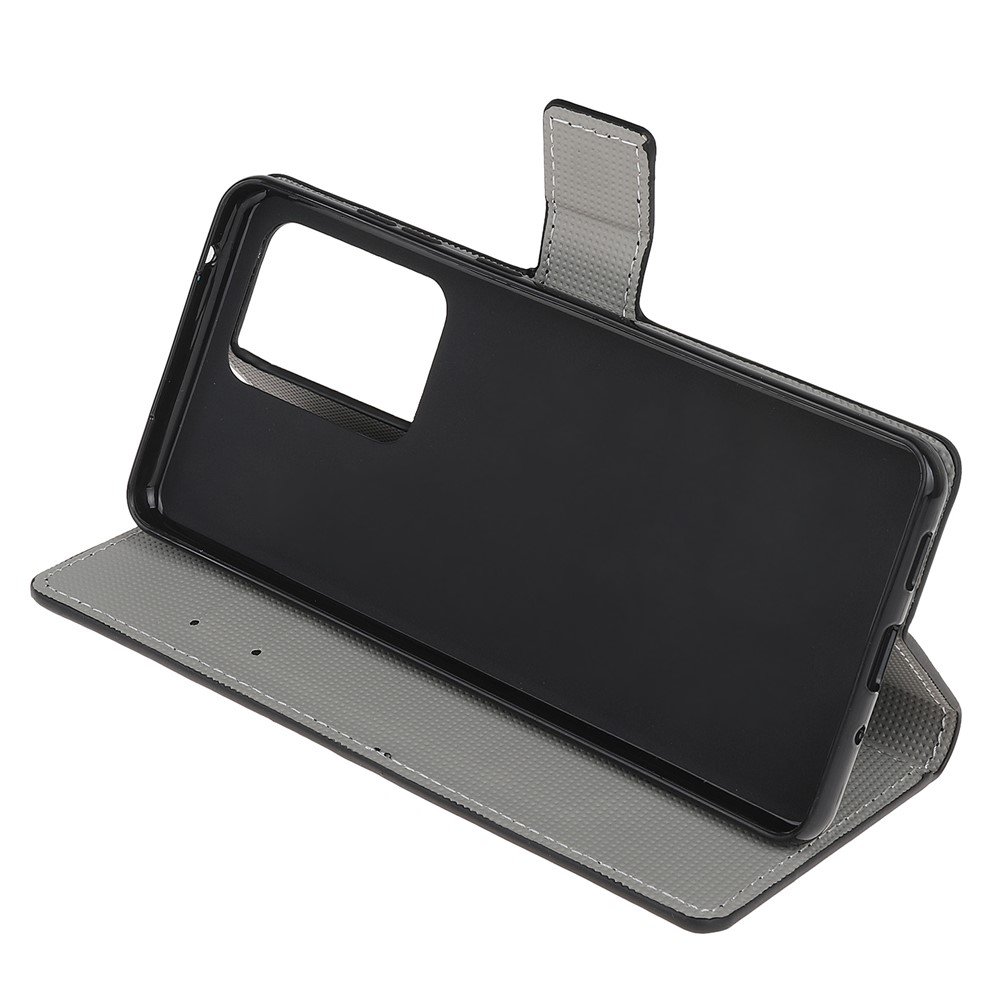 Wallet Stand Leather Pattern Printing Protective Case for Samsung Galaxy S30 Ultra/S21 Ultra - Black Cat-5