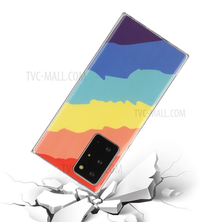 Soft TPU Phone Cover with IMD Rainbow for Samsung Galaxy Note20 Ultra/Note20 Ultra 5G - Twill Rainbow-4