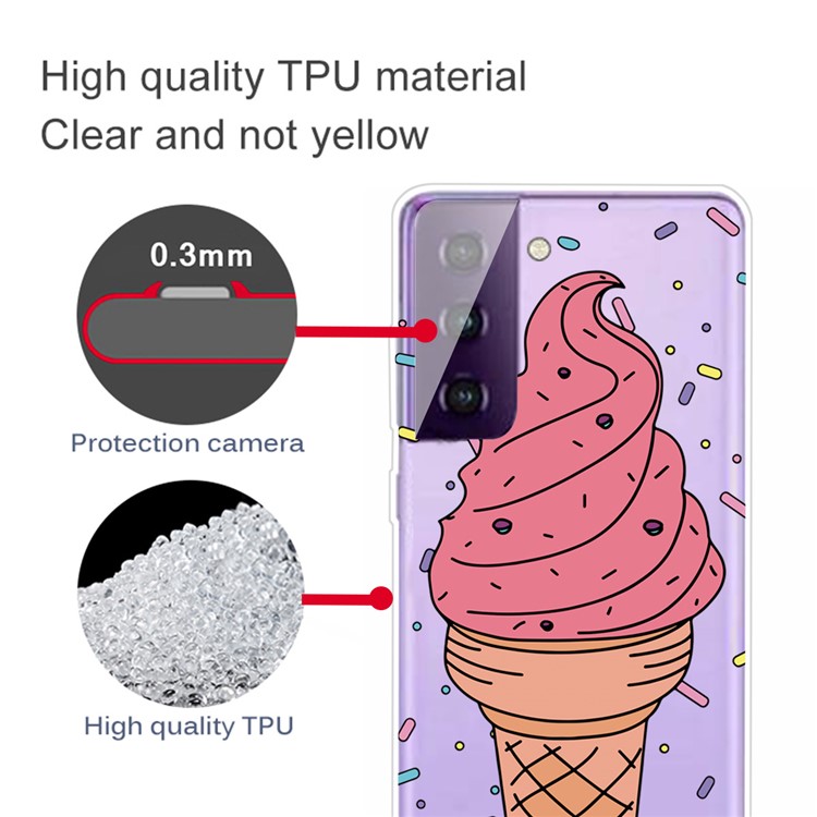 Funda Para Teléfono Celular IMD TPU IMD Para Samsung Galaxy S30 Cubierta Suave - Helado-4