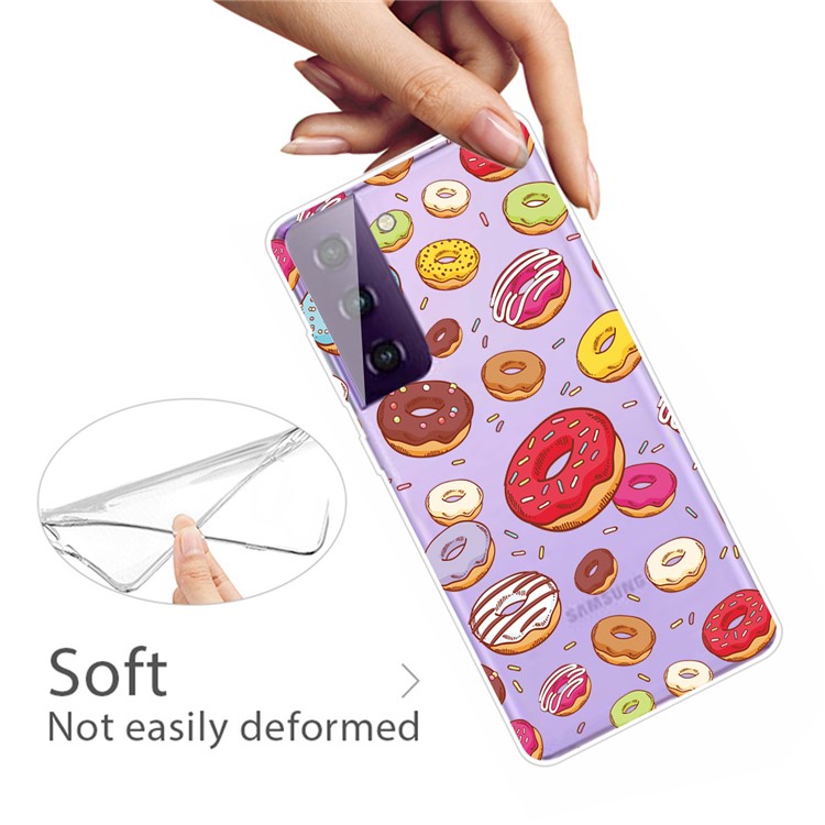 Caso De Telefone De Impressão Padrão Para Samsung Galaxy S30 + Tampa Do TPU - Donuts.-3