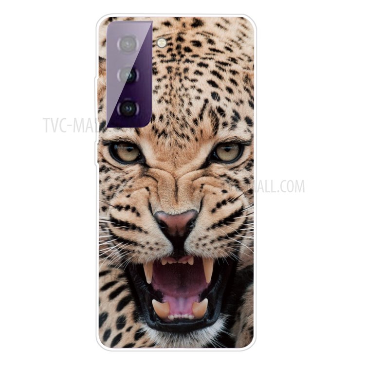 Super Clear Pattern Printing TPU Phone Cover Case for Samsung Galaxy S30 Plus - Leopard-1