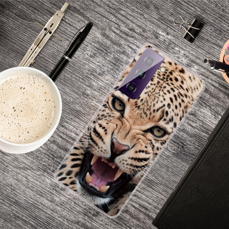 Super Clear Pattern Printing TPU Phone Cover Case for Samsung Galaxy S30 Plus - Leopard-2