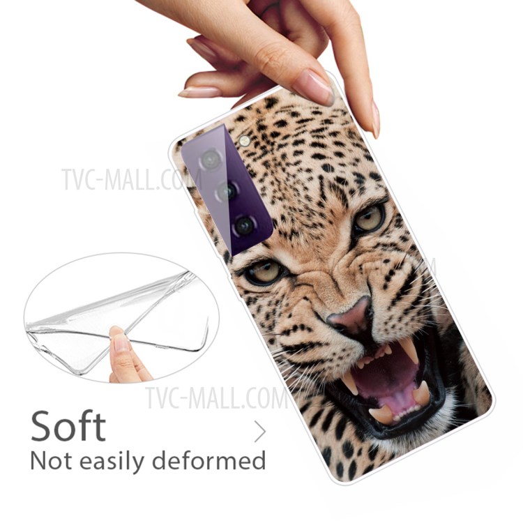 Super Clear Pattern Printing TPU Phone Cover Case for Samsung Galaxy S30 Plus - Leopard-3