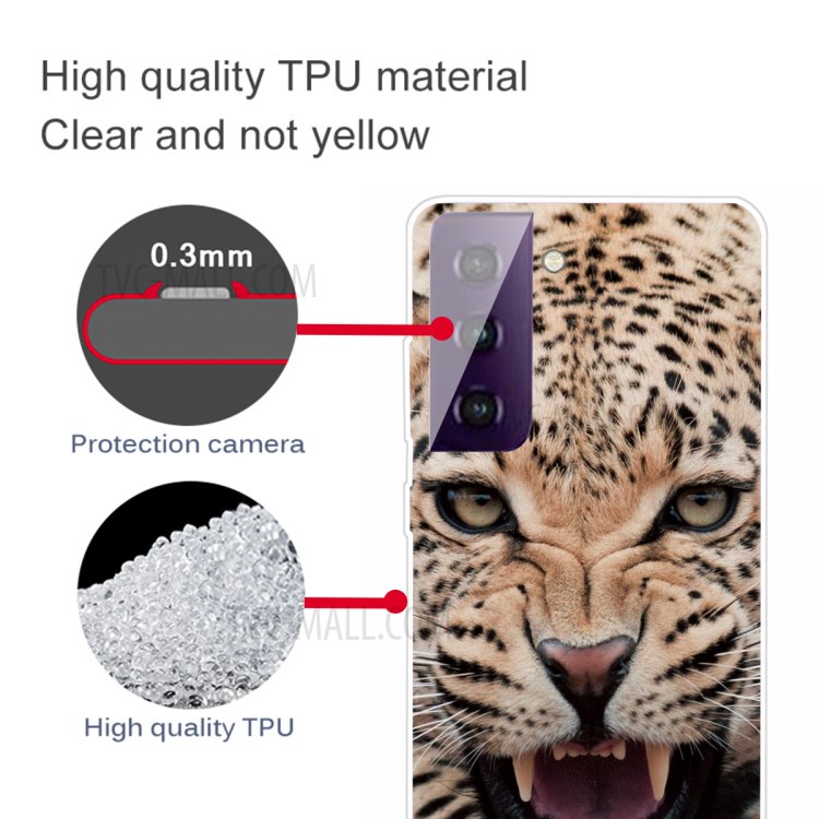 Super Clear Pattern Printing TPU Phone Cover Case for Samsung Galaxy S30 Plus - Leopard-4