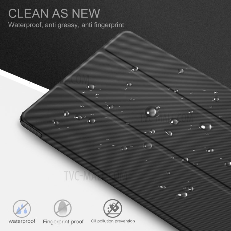 Tri-fold Stand PU Leather Cover with Pen Holder for Samsung Galaxy Tab S7 Plus SM-T970/T975/T976 - Black-8