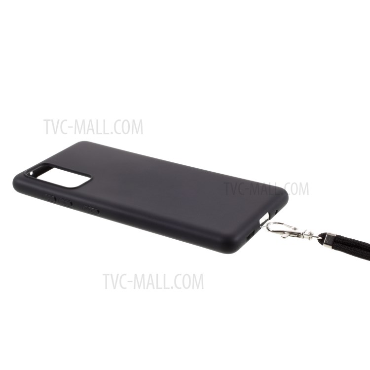 Solid Color Candy TPU Cover with Lanyard for Samsung Galaxy S20 FE/S20 Fan Edition/S20 FE 5G/S20 Fan Edition 5G - Black-2
