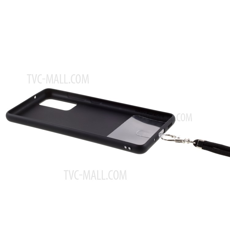Solid Color Candy TPU Cover with Lanyard for Samsung Galaxy S20 FE/S20 Fan Edition/S20 FE 5G/S20 Fan Edition 5G - Black-3