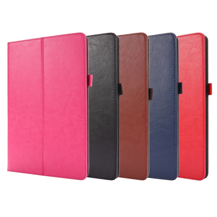 Crazy Horse Design PU Leather Stand Case for Samsung Galaxy Tab A7 10.4 (2020) - Black-9