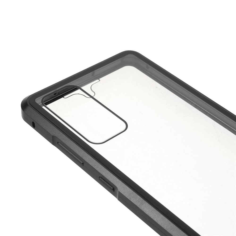 (Bubble Bag Package) Double-sided Tempered Glass + Magnetic Metal Frame Phone Case for Samsung Galaxy S20 FE/S20 Fan Edition/S20 FE 5G/S20 Fan Edition 5G/S20 Lite - Black-7