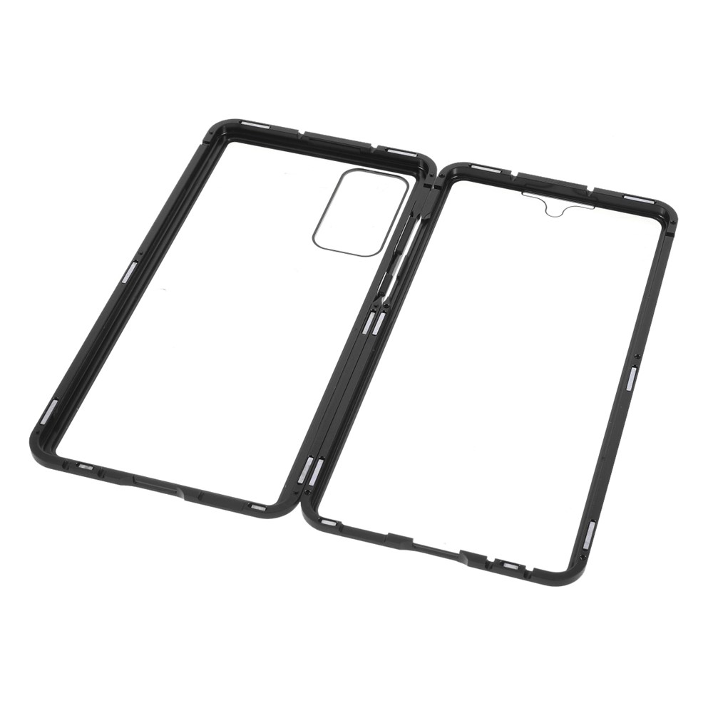(Bubble Bag Package) Double-sided Tempered Glass + Magnetic Metal Frame Phone Case for Samsung Galaxy S20 FE/S20 Fan Edition/S20 FE 5G/S20 Fan Edition 5G/S20 Lite - Black-8