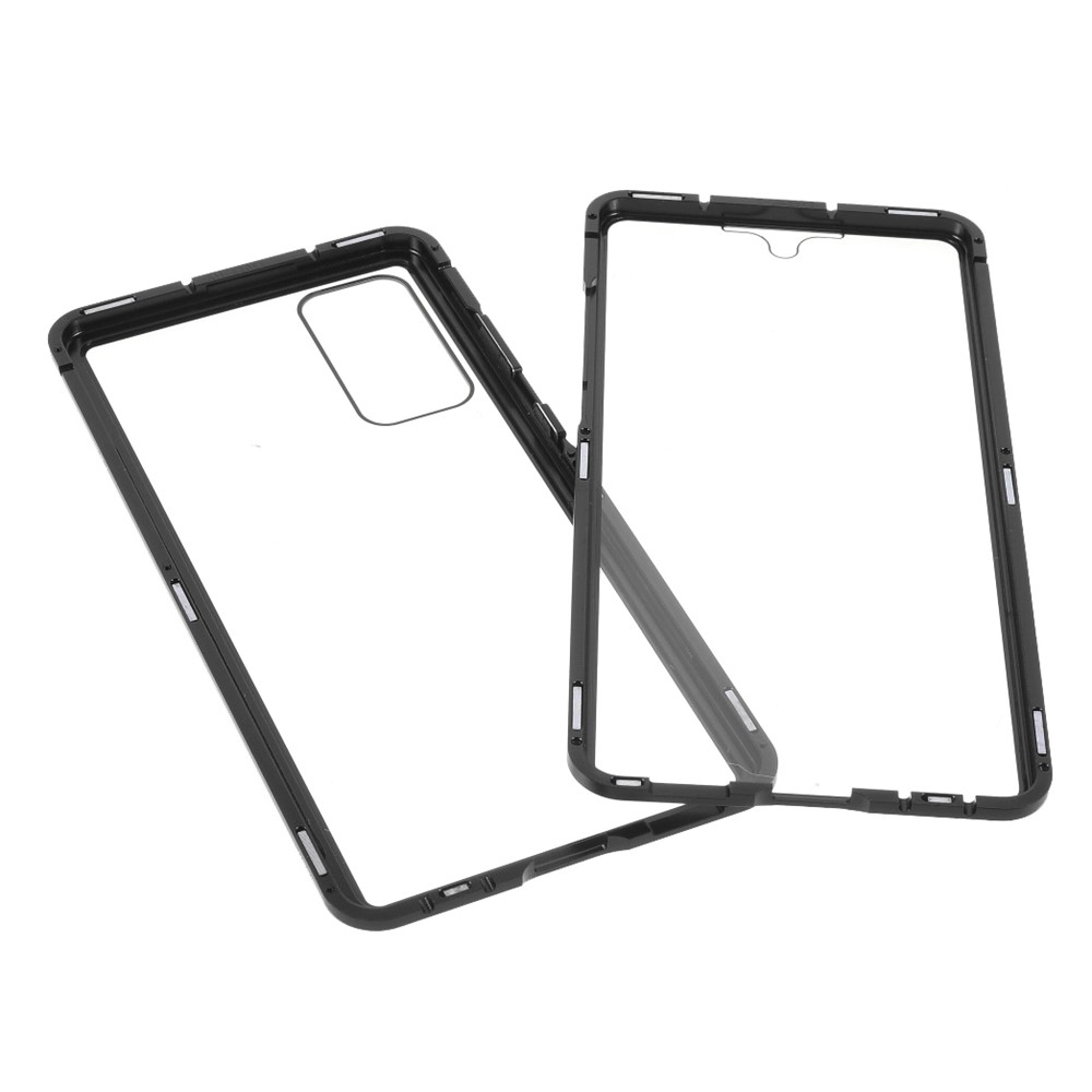 (Bubble Bag Package) Double-sided Tempered Glass + Magnetic Metal Frame Phone Case for Samsung Galaxy S20 FE/S20 Fan Edition/S20 FE 5G/S20 Fan Edition 5G/S20 Lite - Black-9