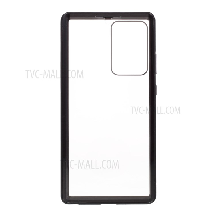 Double-sided Tempered Glass Full Coverage Metal Frame Magnetic Phone Case (Bubble Bag Package) for Samsung Galaxy Note20 Ultra/Note20 Ultra 5G - Black-3