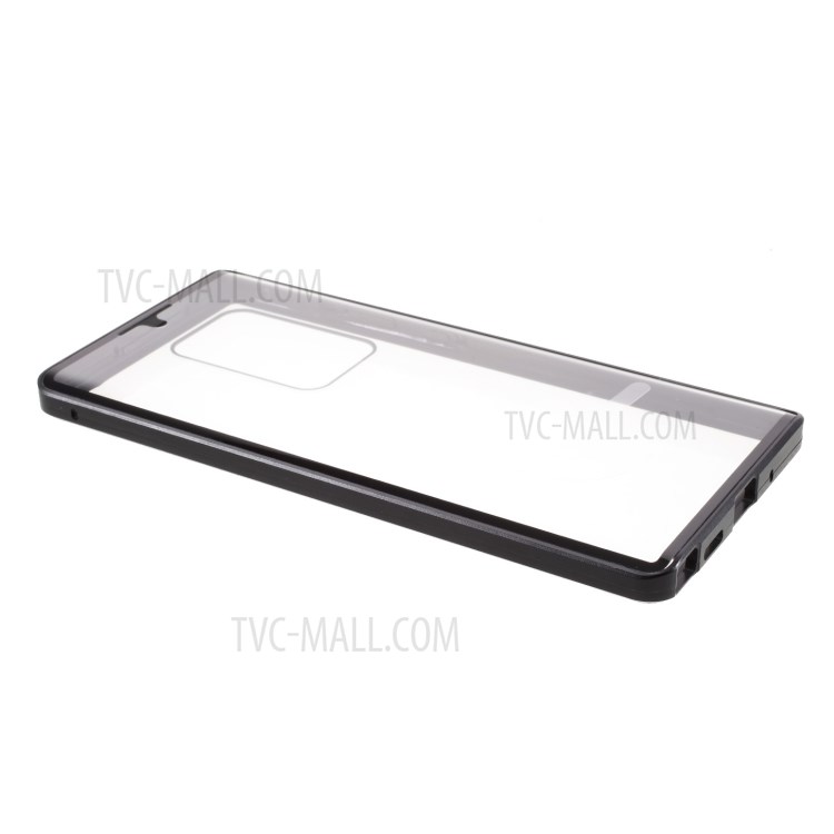 Double-sided Tempered Glass Full Coverage Metal Frame Magnetic Phone Case (Bubble Bag Package) for Samsung Galaxy Note20 Ultra/Note20 Ultra 5G - Black-5