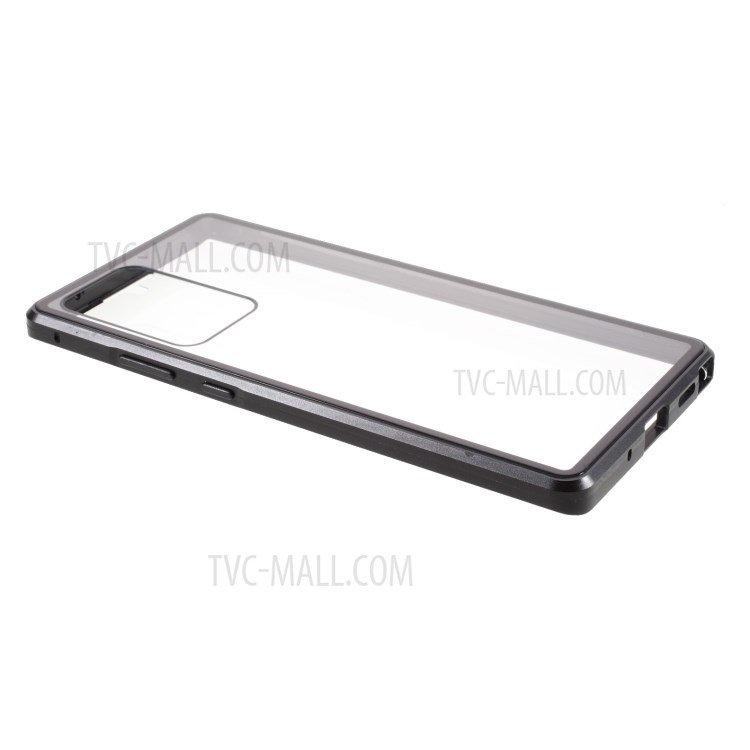 Double-sided Tempered Glass Full Coverage Metal Frame Magnetic Phone Case (Bubble Bag Package) for Samsung Galaxy Note20 Ultra/Note20 Ultra 5G - Black-7